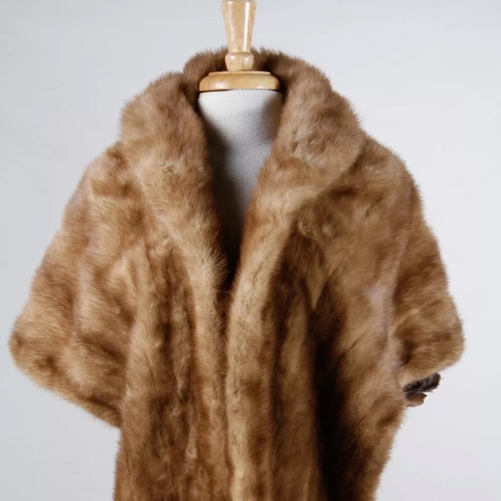 A Ritter Original Vintage Brown Beige Mink Fur
